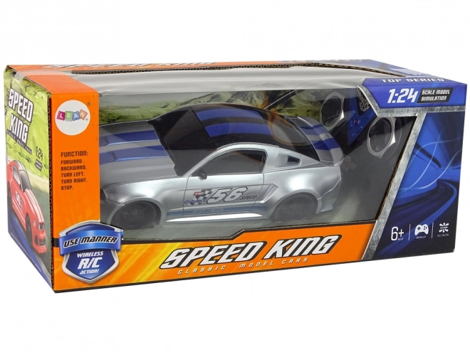 mașinuță sport teleghidată Speed King 1:24, argintiu