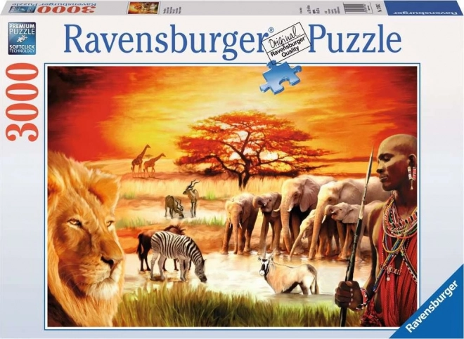 Puzzle savana masaii mândri 3000 piese