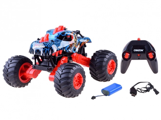 Mașina cu telecomandă Monster Dino 4x4 – Roșu