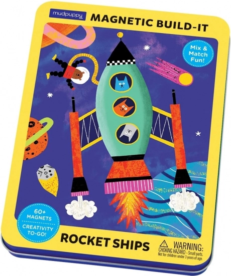 Set magnetic Mudpuppy Construiește-ți o Rachetă