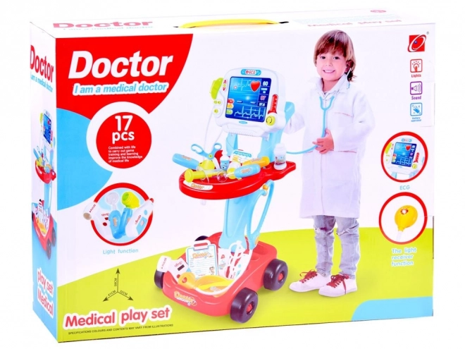 Set doctor cu cărucior pentru copii – Roșu