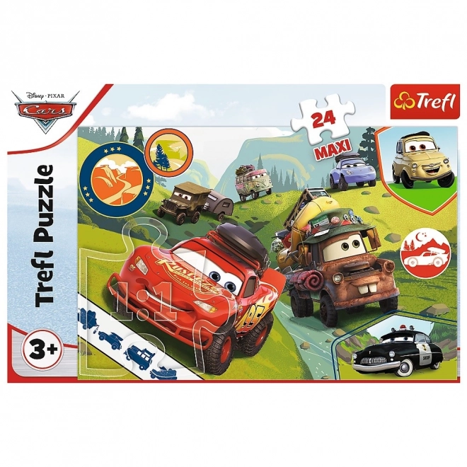 Puzzle 24 piese Maxi Mașini Veselă Disney Cars 3