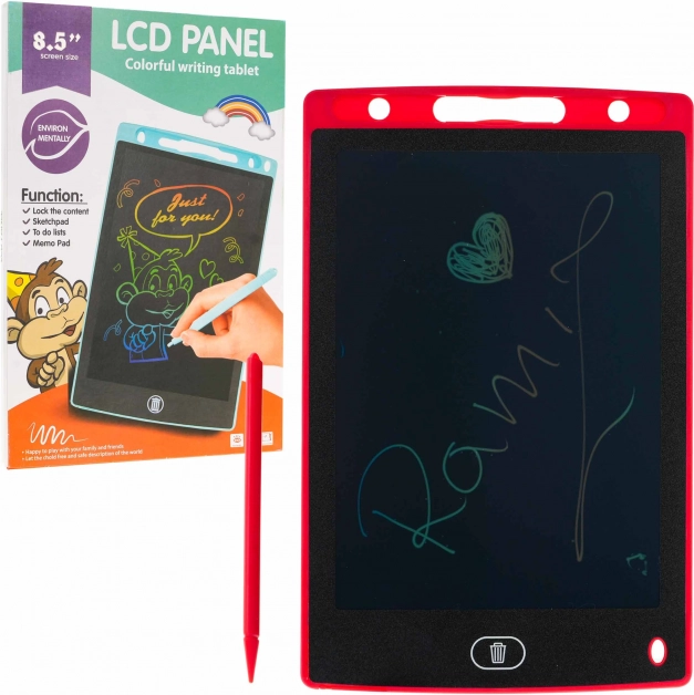 Tabletă electronică pentru scris și desen 8,5″ pentru copii și adulți – Roșu