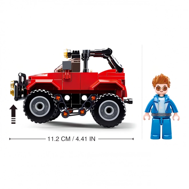 Set de construcție Sluban Town Jeep roșu