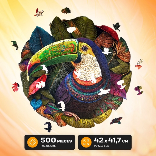 Puzzle din lemn tucan 500 piese