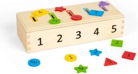 Bigjigs Toys sortare culori, forme și numere