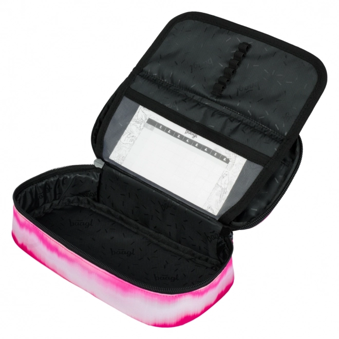Set 3 piese BAAGL Skate Roz Rozstriptat: Rucsac, Penar, Săculeț