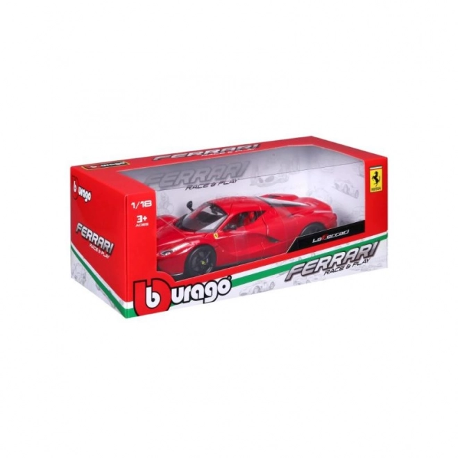 Mașinuță metalică Ferrari LaFerrari roșie Bburago la scară 1:18