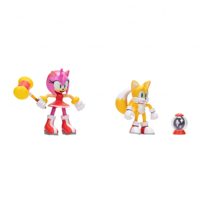 Figurine Sonic cu Amy și Tails, set 2 bucăți, 10 cm
