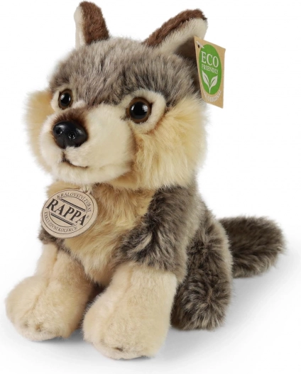 lup sedat din pluș 18 cm eco friendly