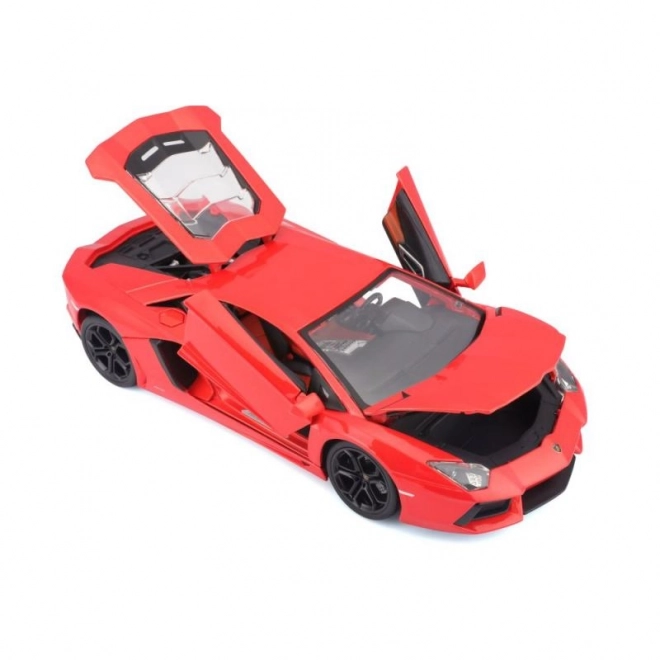 Mașinuță metalică Lamborghini Aventador LP700-4 portocaliu metalizat