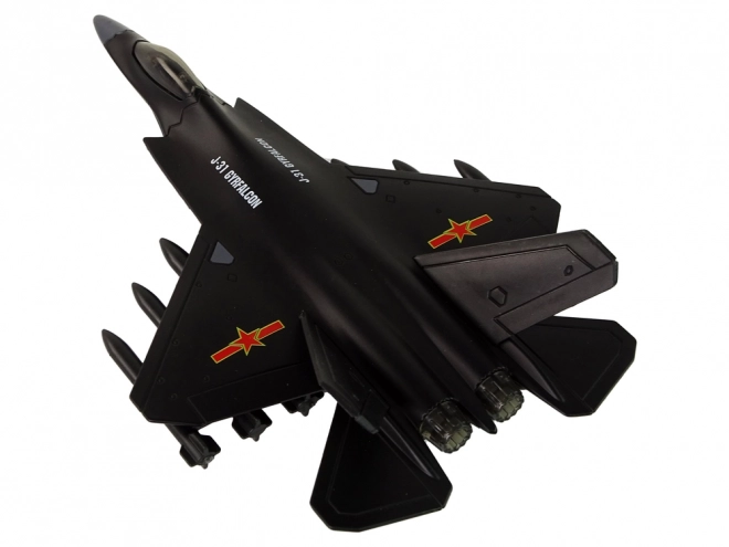 model de avion cu frecare negru 1:72