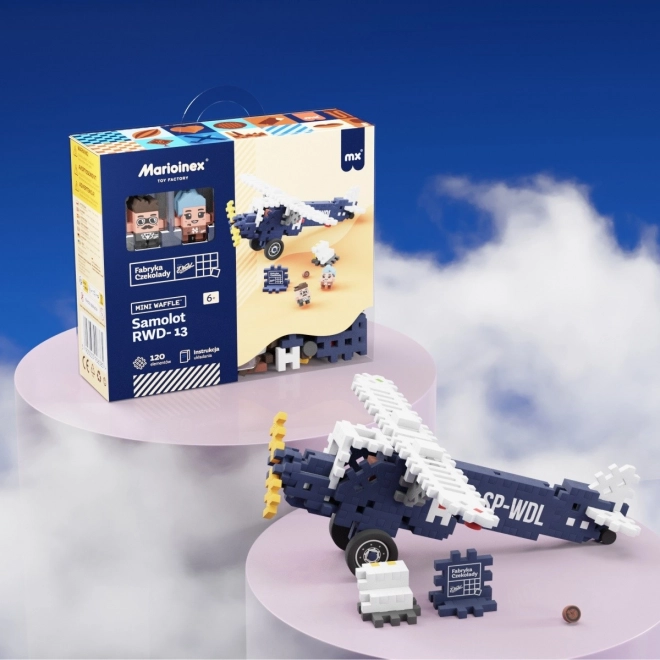 Set de construcție mini Waffle avionul RWD-13 Wedel