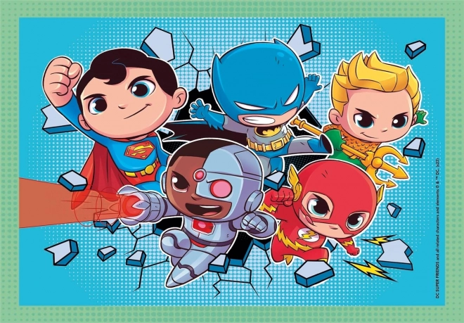 Puzzle 4 în 1 - DC SuperFriends