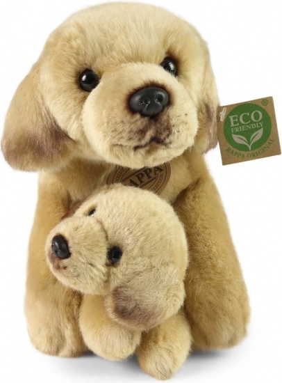 Labrador de pluș cu pui, 25 cm Eco-Friendly