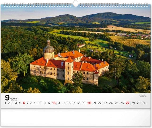Calendar de perete Panoramata Cehia 2026