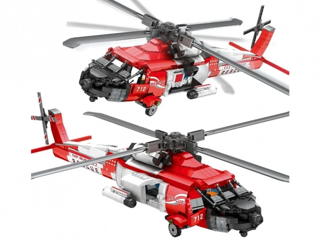 Set construcție elicopter Sikorsky HH-60J Jayhawk 1137 piese