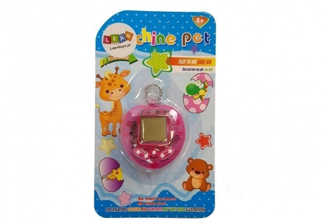 Joc electronic Tamagotchi roz cu lanț scurt