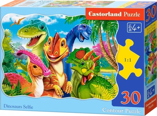 Puzzle selfie cu dinozauri 30 piese