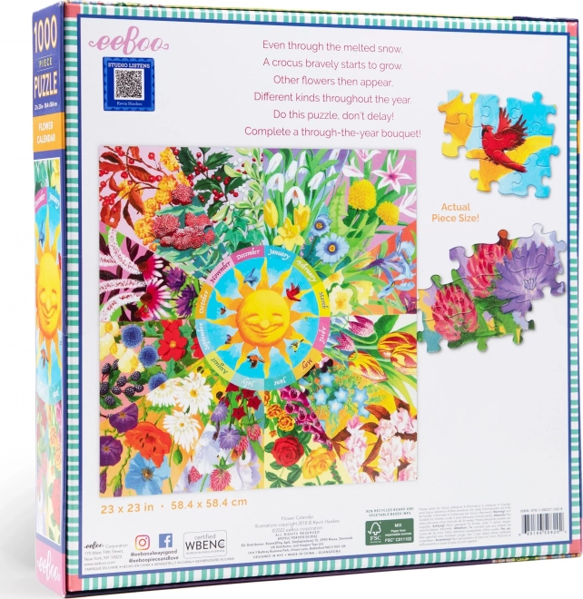 puzzle calendar floral 1000 piese