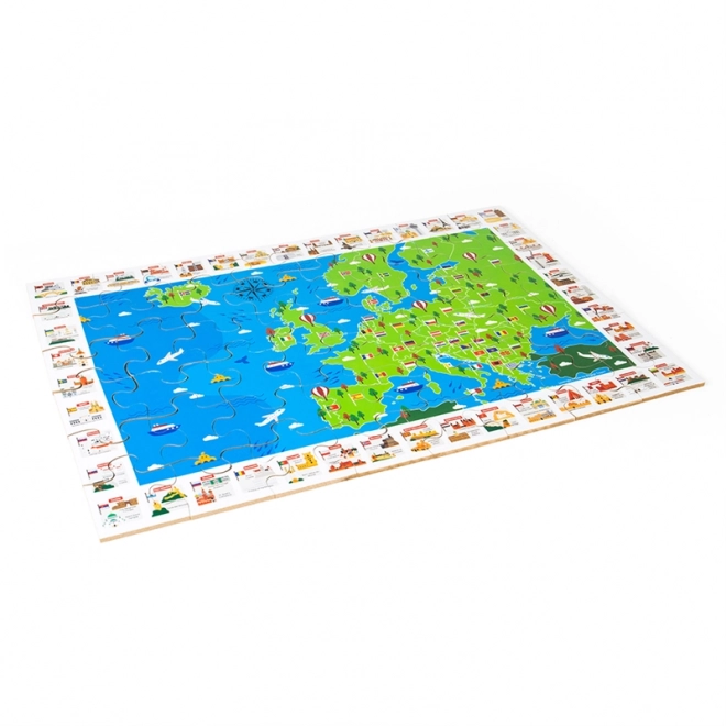 Puzzle Bigjigs Toys cu monumente europene