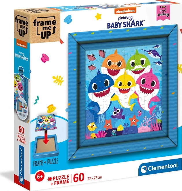 Puzzle cadru Baby Shark 60 piese