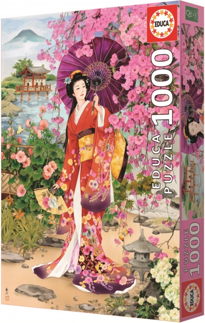 Puzzle 1000 piese Teien cu lipici inclus