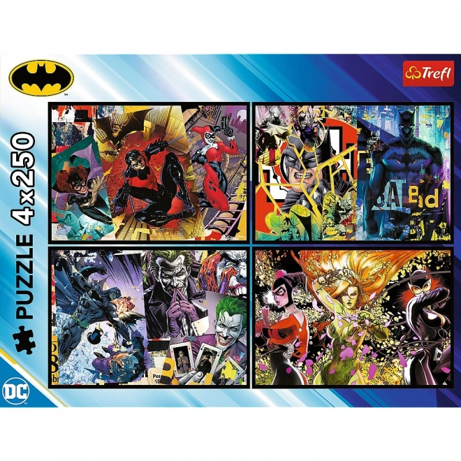 Puzzle Batman în acțiune 4x250 piese