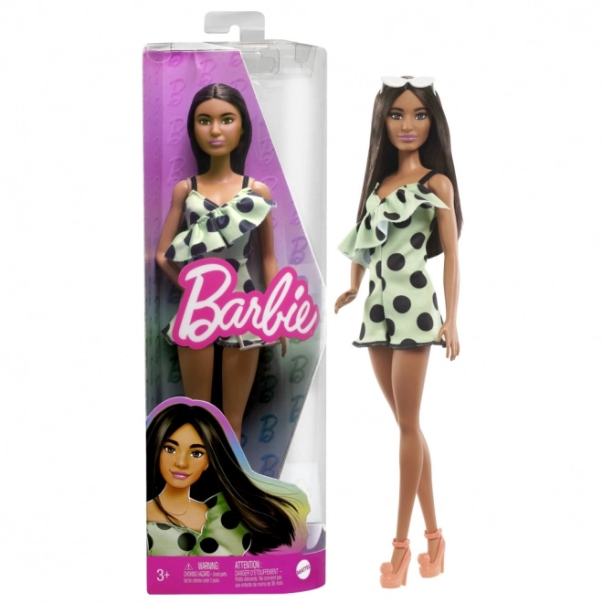 Lală Barbie Fashionistas în salopetă cu buline