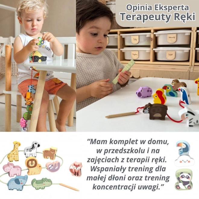 Klocki de lemn pentru împletit - Classic World
