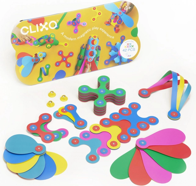 Joc magnetic Rainbow Clixo, 42 de piese