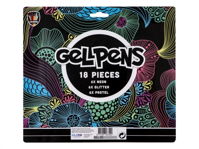 Set 18 stilouri gel colorate