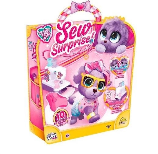 Setul Magic de Cusut + jucărie de pluș mov Little Live Pets Sew Surprise