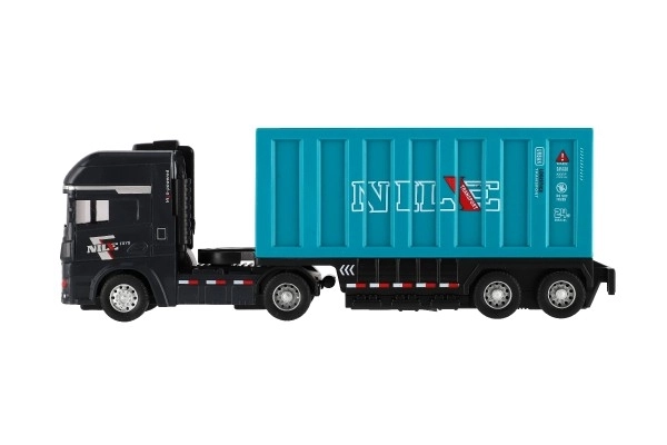 Camion de transport din plastic cu remorcă 26cm cu inerție