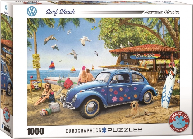 Puzzle EUROGRAPHICS VW Brouk și surferi 1000 piese