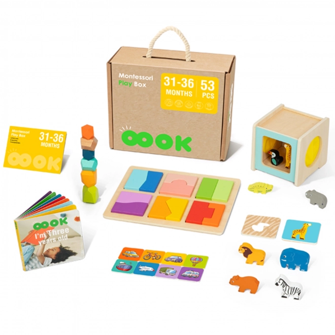 Cutie senzorială montessori 7 în 1 pentru copii