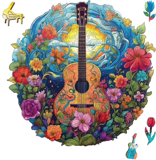 Puzzle din lemn Chitară 200 de piese