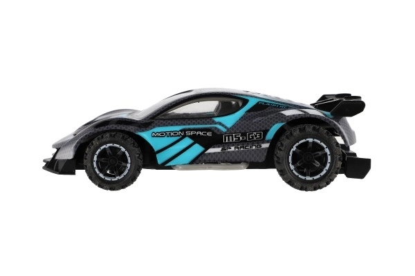 Mașină RC sport 2,4GHz 20cm șiclo-turcoaz pe baterii