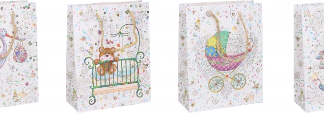 Pungă cadou pentru copii, mărimea S (23 × 18 × 8 cm)