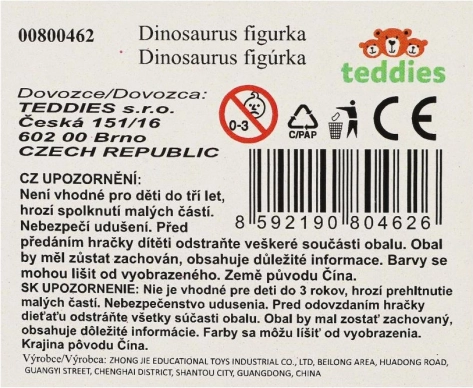 Figurină de dinozaur din plastic 34x17cm - set de 8 tipuri