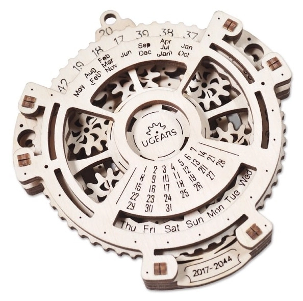 Puzzle mecanic din lemn 3D - calendar UGEARS