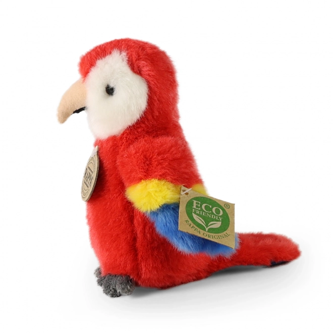 Papagal roșu Ara de pluș eco-friendly 16 cm