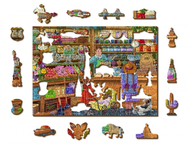 Puzzle din lemn cu figurine - Florărie M