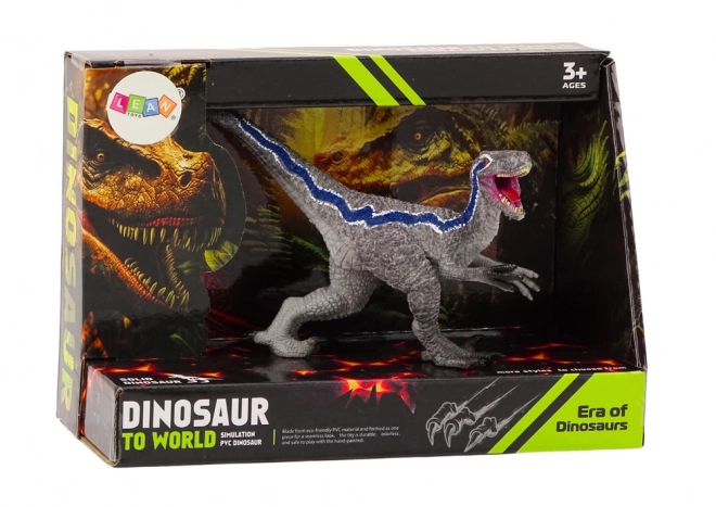 figurină colecționabilă velociraptor gri