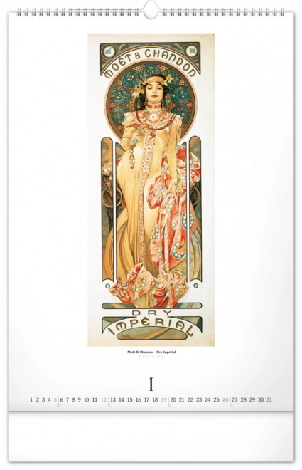 Calendar perete Alfons Mucha 2025