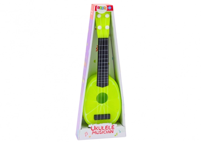 Ukulele pentru copii Mini chitara Lămâie verde 15 inch