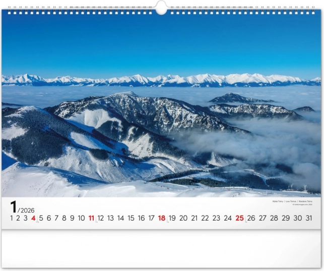 Calendar de perete Magicele Tatra 2026