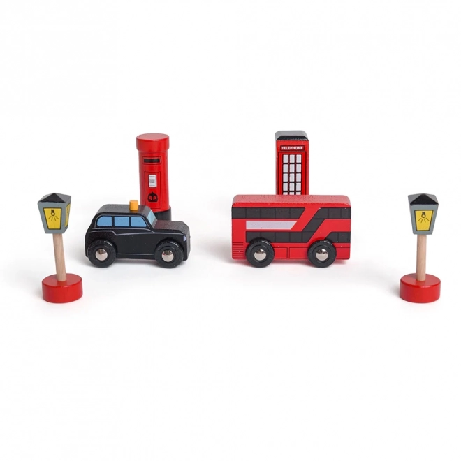 Set semne de circulație din lemn Bigjigs Rail