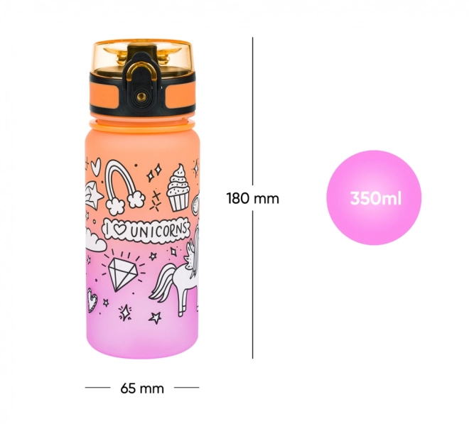 Sticlă de băut tritan Gradient Unicorn Baagl, 350 ml