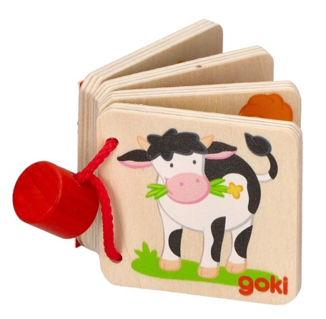 Mini carte din lemn Goki pentru copii